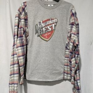 Milwaukee's Best OOAK Handmade Upcycled Reworked Oversized Flannel Mash …